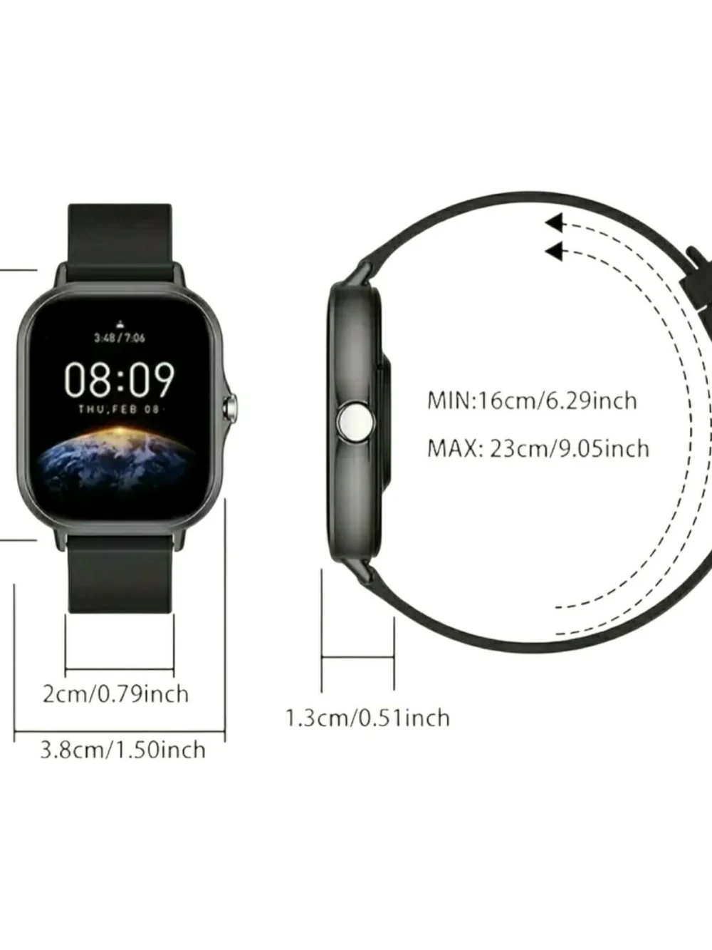 New 2026 pink smartwatch w/ touchscreen, lightweight modern. New